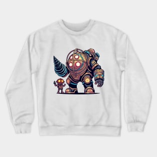 Big Daddy+Little Sister-For Old Gamers Crewneck Sweatshirt